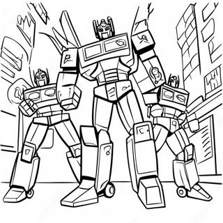 Funky Jazz Transformers In Action Coloring Page 64210-53106