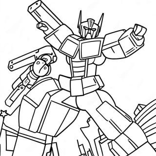 Funky Jazz Transformers In Action Coloring Page 64210-53107