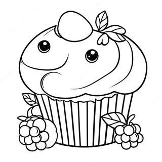 Blueberry Muffin Coloring Pages