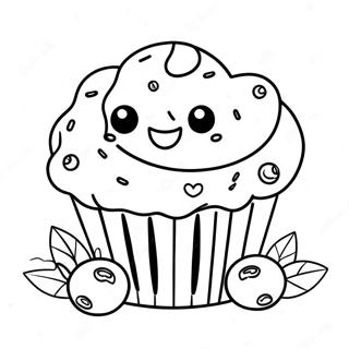 Blueberry Muffin Coloring Page 64239-53148