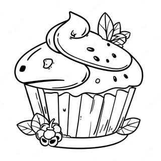 Delicious Blueberry Muffin Coloring Page 64240-53126