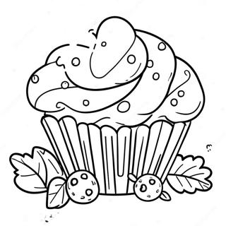 Delicious Blueberry Muffin Coloring Page 64240-53127