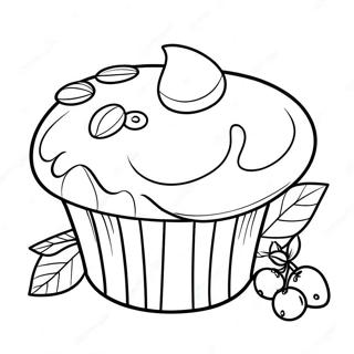 Delicious Blueberry Muffin Coloring Page 64240-53128