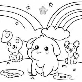 Adventurous Rainbow Friends Teal Coloring Page 64250-53132