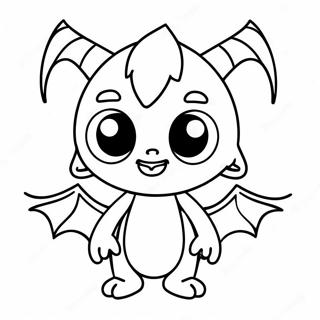 Cute Demon With Big Eyes Coloring Page 6425-5133