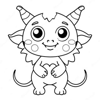 Cute Demon With Big Eyes Coloring Page 6425-5229