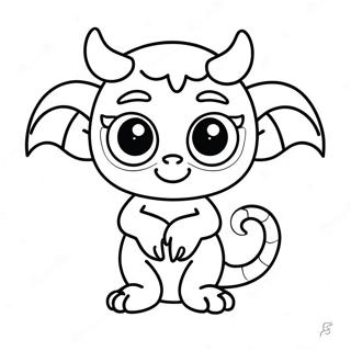 Cute Demon With Big Eyes Coloring Page 6425-5231