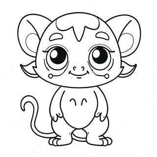 Cute Demon With Big Eyes Coloring Page 6425-5232