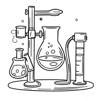 Chemistry Lab Equipment Coloring Page 6434-5234