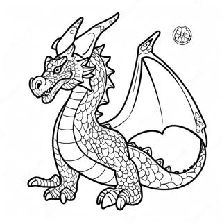 Crystal Dragon Coloring Pages