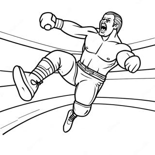 Wwe Wrestler Jumping On Opponent Coloring Page 64370-53229