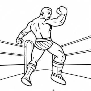 Wwe Wrestler Jumping On Opponent Coloring Page 64370-53230