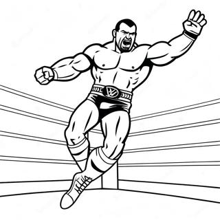 Wwe Wrestler Jumping On Opponent Coloring Page 64370-53231