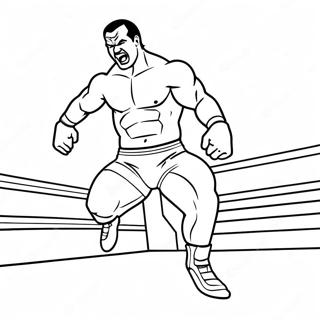 Wwe Wrestler Jumping On Opponent Coloring Page 64370-53232