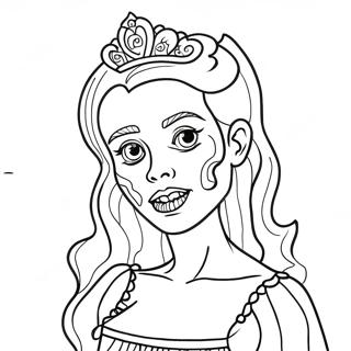 Zombie Princess Coloring Page 64390-53234