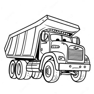 Dump Truck In Action Coloring Page 64421-53267