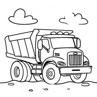 Dump Truck In Action Coloring Page 64421-53268