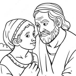 Jacob And Esau With Colorful Background Coloring Page 64441-53284