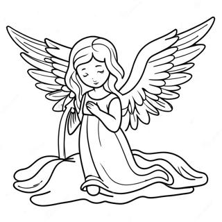 Fallen Angel Gothic Coloring Page 64450-53287