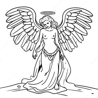 Fallen Angel Gothic Coloring Page 64450-53288