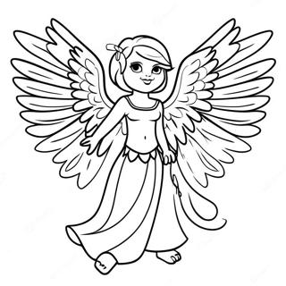 Dark Fallen Angel With Wings Coloring Page 64451-53304