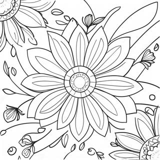 Flower Grayscale Coloring Page 64470-53295