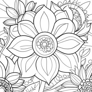 Flower Grayscale Coloring Page 64470-53296