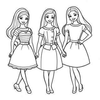 Barbie And Sisters Coloring Page 64540-53362