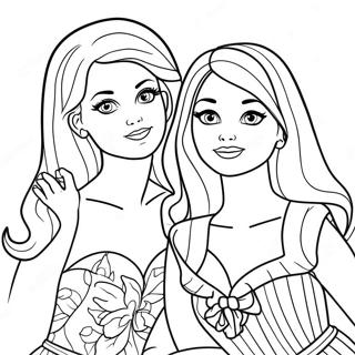 Barbie And Sisters Coloring Page 64540-53364