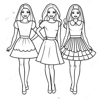 Barbie And Sisters Coloring Pages