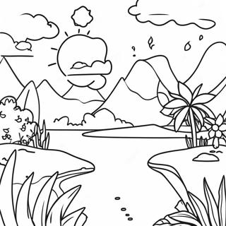 Vibrant Digital Art Landscape Coloring Page 64551-53377