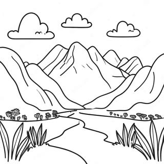 Vibrant Digital Art Landscape Coloring Page 64551-53378