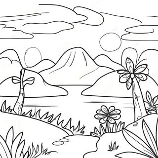 Vibrant Digital Art Landscape Coloring Page 64551-53379