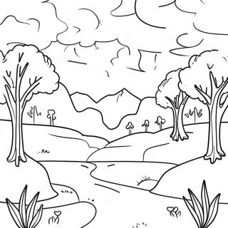 Vibrant Digital Art Landscape Coloring Page 64551-53380