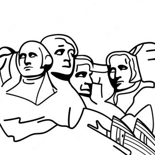 Mount Rushmore Coloring Page 64570-53374