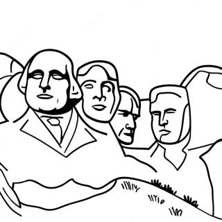 Mount Rushmore Coloring Page 64570-53376