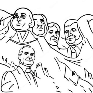 Famous Presidents On Mount Rushmore Coloring Page 64571-53385