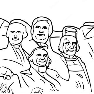 Famous Presidents On Mount Rushmore Coloring Page 64571-53386