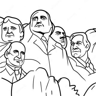 Famous Presidents On Mount Rushmore Coloring Page 64571-53387