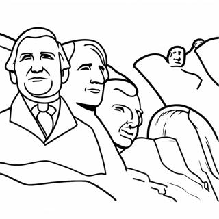 Famous Presidents On Mount Rushmore Coloring Page 64571-53388