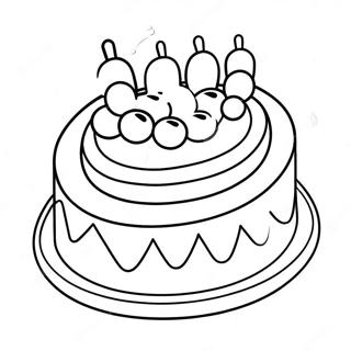 Colorful Lego Birthday Cake Coloring Page 64581-53396