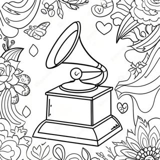 Colorful Grammy Award Coloring Page 64591-53403