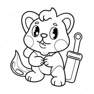 Cute Ada Dental Characters Coloring Page 64611-53414