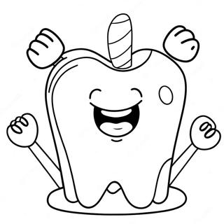 Cute Ada Dental Characters Coloring Page 64611-53415