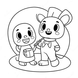 Cute Ada Dental Characters Coloring Page 64611-53416