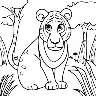 Kenya Wildlife Coloring Page 64620-53422