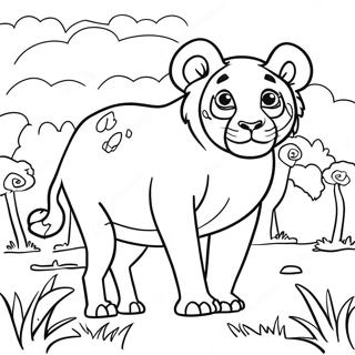 Kenya Wildlife Coloring Page 64620-53424