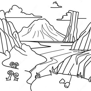 Iceland Landscape Coloring Page 64650-53447