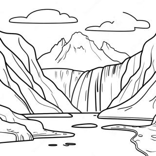 Iceland Landscape Coloring Page 64650-53448