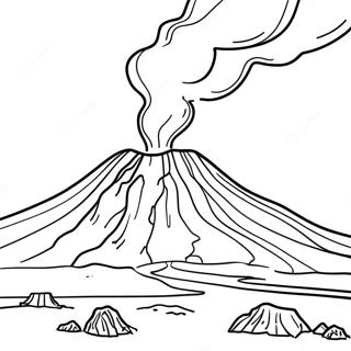 Icelandic Volcano Coloring Page 64651-53451